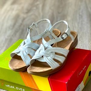 White Flat Sandals